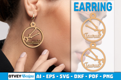 Zodiac Earring Lasercut | Earring Design Lasercut Product Image 2