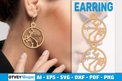 Zodiac Earring Lasercut | Earring Design Lasercut Product Image 2