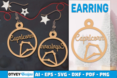 Zodiac Earring Lasercut | Earring Design Lasercut BUNDES 12 Product Image 11