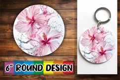 Bloom and Round Flow: Sublimation Art Keychain PNG Product Image 1