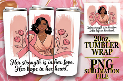 Gentle breezes 20oz tumbler wrap, Cancer Product Image 1