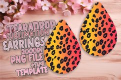 Dazzling Leopard Print Glitter Teardrop Earring Product Image 1