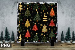 Christmas Tree Square Sublimation Slate Design Product Image 1