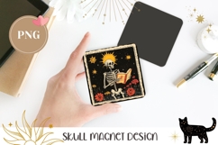 Celestial Skull Magnet Print, Celestial Fridge Magnet PNG Product Image 1