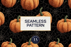 Spooky Pumpkin Pattern, Autumn Pumpkin Digital Paper Product Image 3