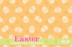 Easter Eggs Bunny Seamless Pattern PNG Sublimation Product Image 6