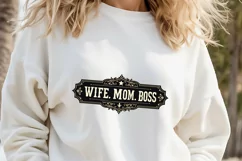 WIFE MOM BOSS clipart | Mothers day Sublimation design png Product Image 1