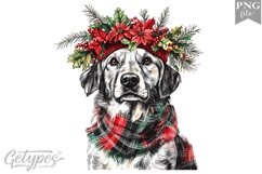 Christmas Dog Clipart Design - High Quality 300 Dpi Product Image 1