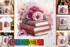 Sweet PNG Art for TSHIRTS, Book and flower Product Image 1