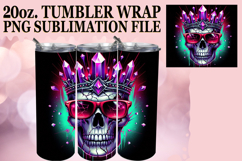 Dreamy escapes 20oz tumbler wrap, Skull Product Image 1