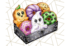 Ghost Café PNG Clipart, Cute Ghost Baristas Halloween Treats Product Image 2