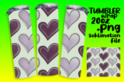 20oz Tumbler Wrap for DIY , Heart Product Image 1