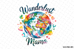 Wanderlust Mama Svg | Quotes Svg | Svg Cut Files Product Image 1