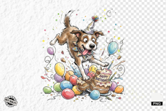 Whimsical Birthday Farm Animals PNG Clipart Product Image 1