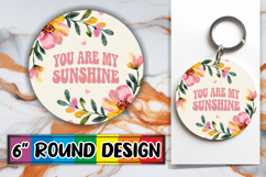 Enchanted Circle Keychain Magic, Flower Quote Product Image 1