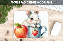 Bunny Mouse pad Sublimation - Thanksgiving Animal PNG Design Product Image 1