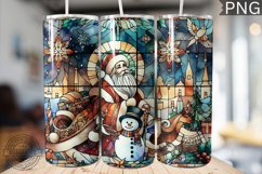 Watercolor Christmas Tumbler Wrap - High Quality 300 Dpi Product Image 1