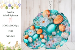 Glitter Easter Eggs Wind Spinner Sublimation Product Image 1