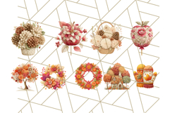 Cozy Fall Clipart PNG Autumn Cozy Elements Product Image 2