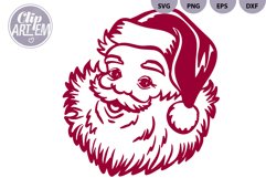 Santa&#039;s Face Transfer SVG, PNG, EPS, DXF Christmas Files Product Image 1