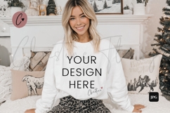White Christmas Sweatshirt Mockup Product Image 1