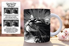Trendy Cat Art Mug: Sublime Sublimation Product Image 1