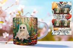 Halloween Ghost Mug Wrap Design 11oz 15oz Product Image 1