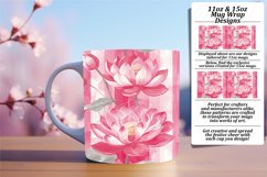 Spring Blossom Stripe Mug Wrap - Delightful Charm Product Image 1