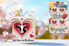 FRESH PNG for 11oz Mug Wrap , Cute Cow Product Image 1