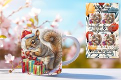 Sublimation Mug Wrap - Watercolor Christmas Art Product Image 1