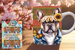 VIBRANT 11oz Mug Wrap PNG Template , Cute Dog Product Image 1
