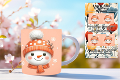 Festive 11oz Mug Wrap Png Artwork , Snowman Product Image 1
