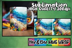 Oceanic Escape Mug Wrap Sublimation, 11oz 15oz Product Image 1