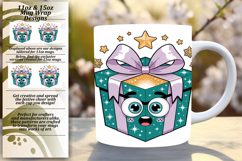 Stylish 11oz Mug Wrap Png Template , Cute Christmas Product Image 1