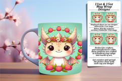 Luxurious 11oz Png Mug Wrap Template , Dragon Product Image 1