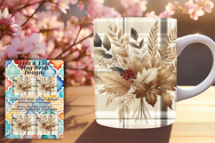 Inspiring 11oz Mug Wrap Png Design , Autumn Flower Product Image 1