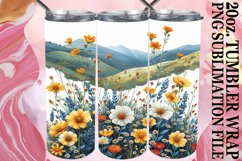 Elegant Floral Tumbler Design for Spring Product Image 1