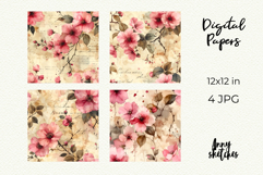 Love Letter Valentine Digital Paper Kit Rococo Patterns Product Image 2