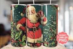 Santa Christmas Tumbler | Christmas Tumbler Wrap Product Image 1