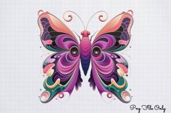 Smoke Butterflies Clipart PNG Product Image 1