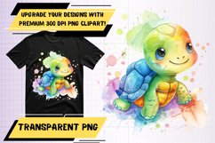 Sweet Watercolor Animal Sublimation Illustration - Happy PNG Product Image 1