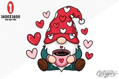 Valentine Gnome Sublimation Clipart - High Quality Design Product Image 2