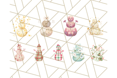 Patterned Snowman Silhouette PNG Clipart Product Image 2