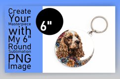 Trendy Round Dog Sublimation Keychain Product Image 1