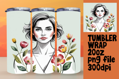 ELEGANT 20oz Tumbler Graphic for Gifts , Beauty Woman Product Image 1