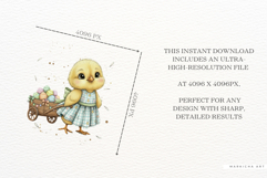 Whimsical Easter Chick Clipart Product Image 3