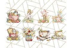 Coastal Cottagecore Summer Clipart PNG, Beachy Calm Vibes Product Image 2