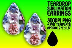 Fresh Springtime Pattern Teardrop Earrings: Sublimation Eleg Product Image 1