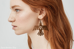 Western earrings svg bundle, cowboy earring template Product Image 4