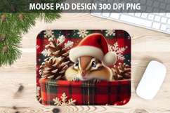 Christmas Squirrel Pad Sublimation - Animal PNG Design Product Image 1